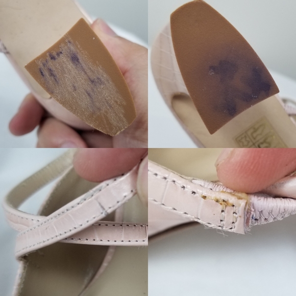 M. Gemi The Catalina Slip-On Mule Pump in Embossed Pale Pink Leather Sz 39.5 - Picture 14 of 15